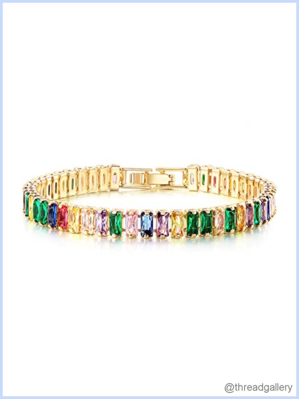 Adjustable Tennis Bracelet 14K Yellow Gold Plated Brass Cubic Zirconia Women